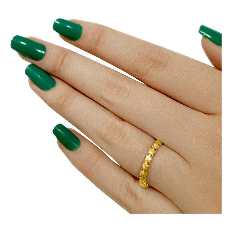 Solid Star Ring 925 Silver Gold 18k Gold