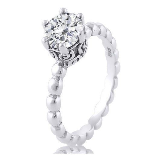 Solitaire Ring Pure Silver 925 Zirconia - Exclusive