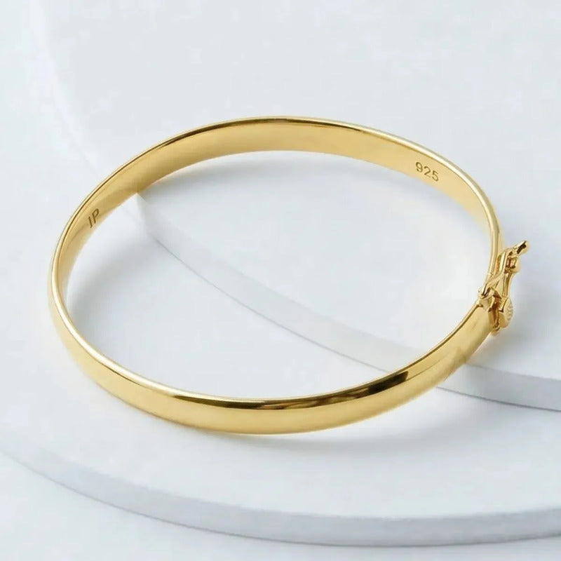 Pulseira Bracelete Rígido Largo Prata 925 Dourada 18k Dourado 65 Cm 50.8 Cm