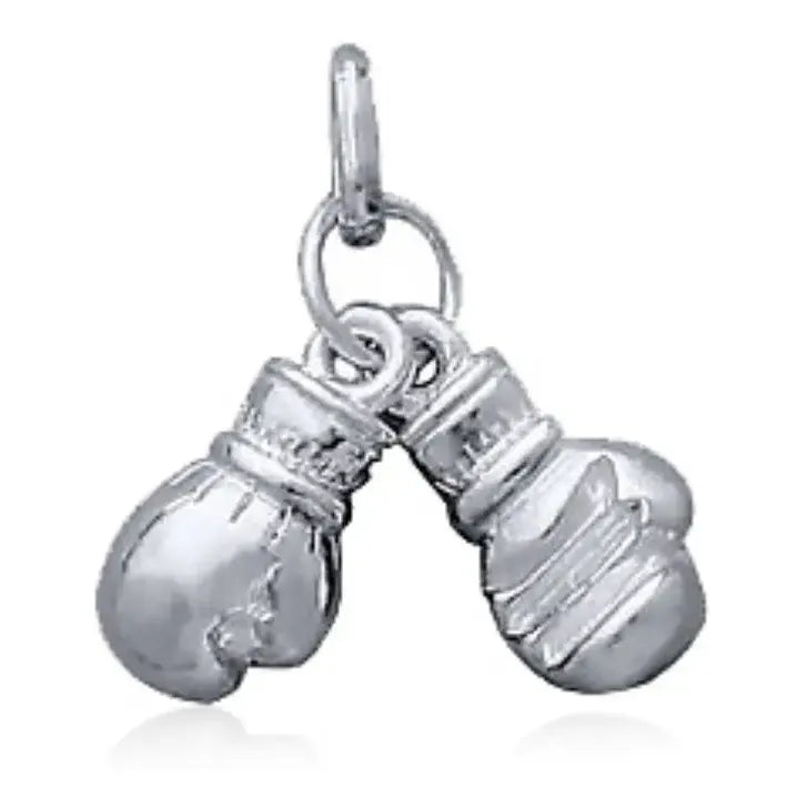 Pingente Pura Prata 925 Par Luva De Boxe - Exclusivo Prata