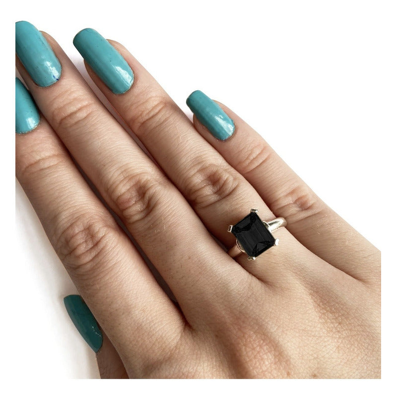 Anel Black Onix Natural De Pura Prata 925 Vintage- Exclusivo  -  Compre Joias Direto Da Fábrica E Economize Dinheiro