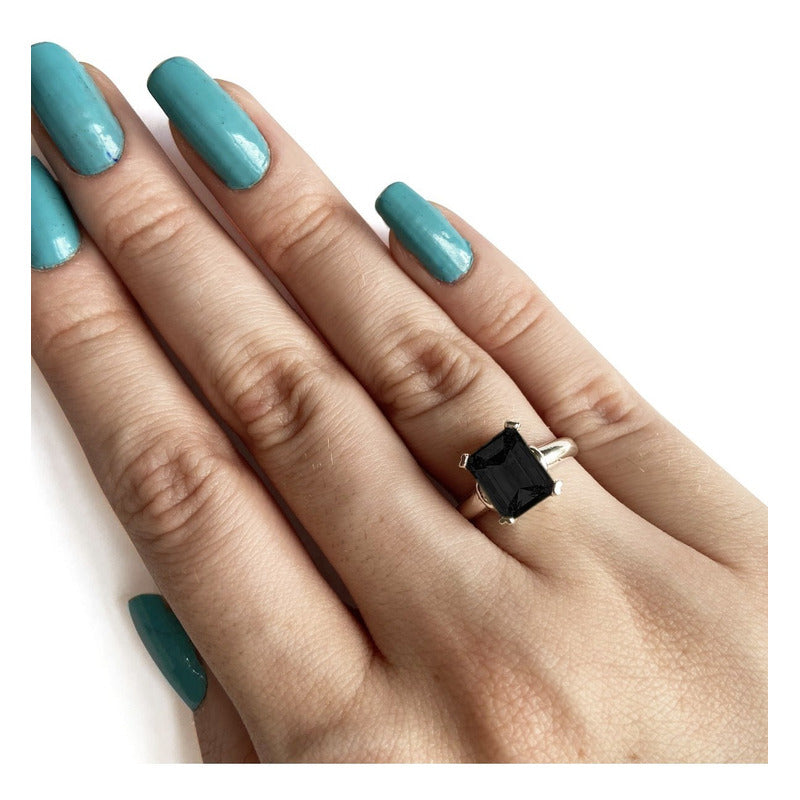 Anel Black Onix Natural De Pura Prata 925 Vintage- Exclusivo  -  Compre Joias Direto Da Fábrica E Economize Dinheiro
