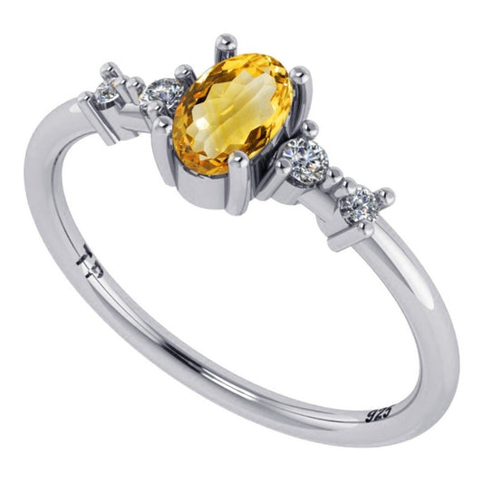 London Citrine Ring Pure 925 Silver - Exclusive Sizes
