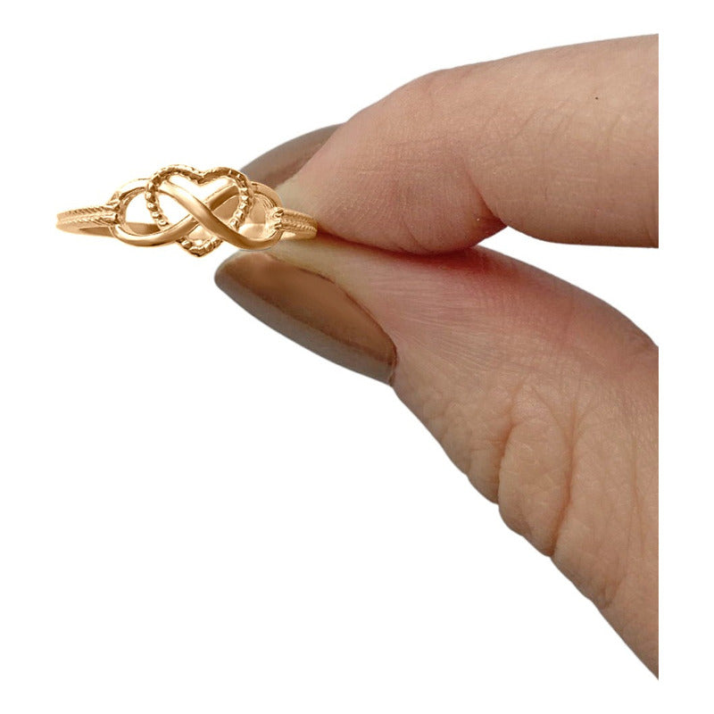 12 Aneis Infinito Amor Prata 925 Dourada Ouro 18k - Atacado