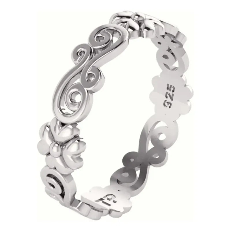Pure 925 Silver Arabesque Ring - Exclusive