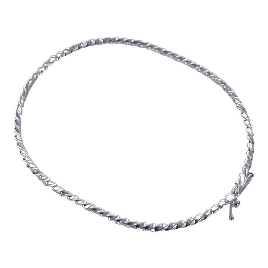 Bracelet Rigid Bracelet 925 Silver - Twisted Feminine 