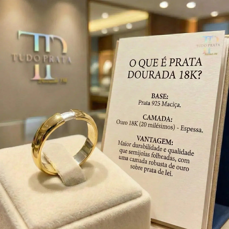 Anel Formatura Feminino Prata 925 Dourada 18k + Capelo Rubi 12-13