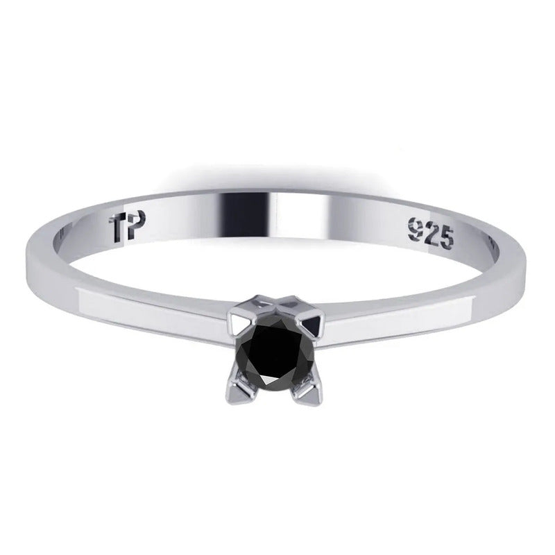 Anel Solitário Zirconia Grande Pura Prata 925 - Exclusivo Tamanho 30 Prateado