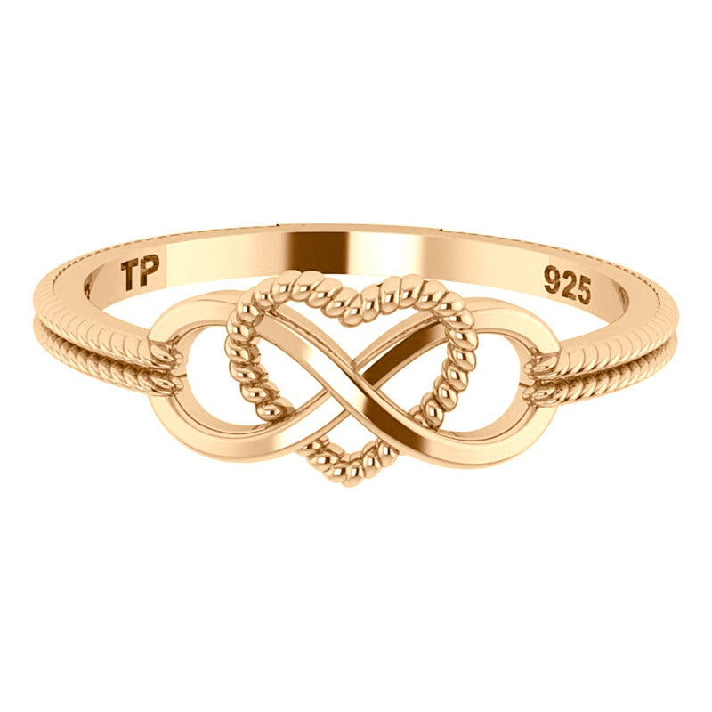 12 Aneis Infinito Amor Prata 925 Dourada Ouro 18k - Atacado