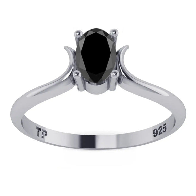 Anel Roma Prata 925 Black Onix Natural - Exclusivo