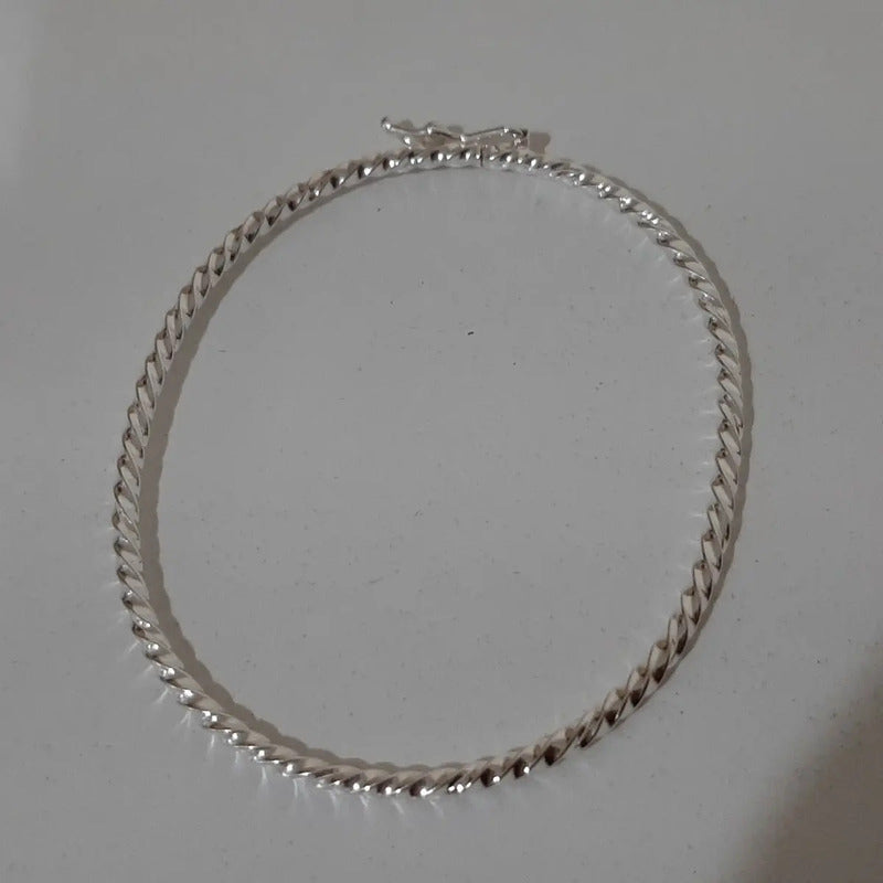 Pulseira Bracelete Infantil Prata 925- Criança Feminino 5 Cm
