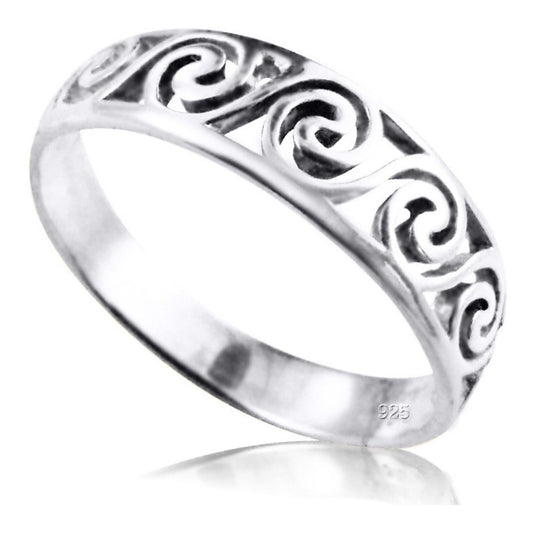 Celtic Swirl Ring Pure 925 Silver - Exclusive