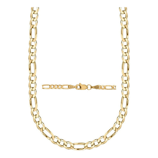 Corrente 3x1 Prata 925 Dourada 18k Elos 5mm Masculina 60cm