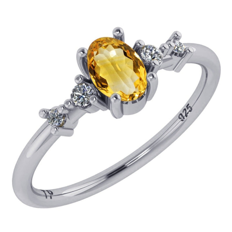 London Citrine Ring Pure 925 Silver - Exclusive Sizes