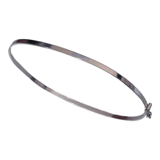 Pulseira Bracelete Rígido Pura Prata 925 -trava De Segurança 6 Cm 18 Cm