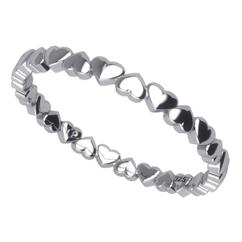 Pure 925 Silver Hearts Ring - Exclusive