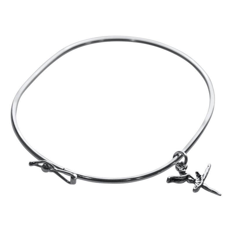 Pulseira Bracelete Rígido Prata 925 - Pingente Bailarina