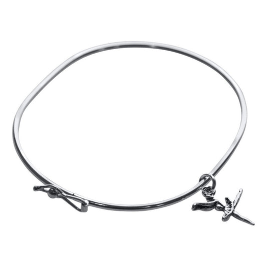 Pulseira Bracelete Rígido Prata 925 - Pingente Bailarina