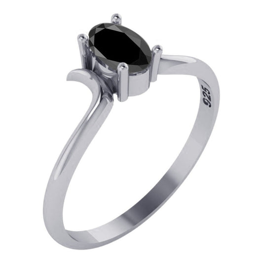 Anillo Roma en plata pura 925 con ónix negro natural - Exclusivo - Compra joyas directamente de fábrica y ahorra.