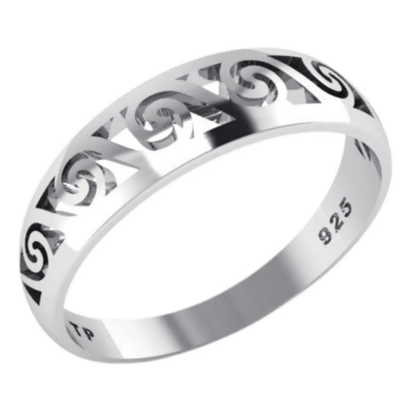 Anel Celta Swirl Pura Prata 925 - Exclusivo