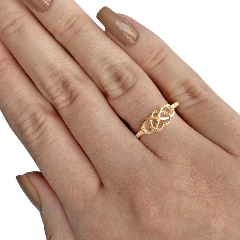 12 Aneis Infinito Amor Prata 925 Dourada Ouro 18k - Atacado