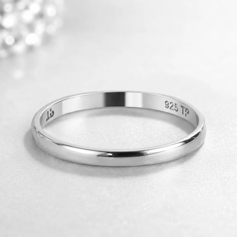 Aliança Lisa Meia Cana Prata 925 Ou Banhada Ouro 18k Prata 925 30