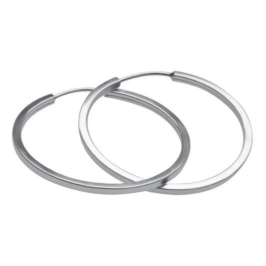 Brinco Argola Prata 925 Redonda - 25mm Feminina Prata