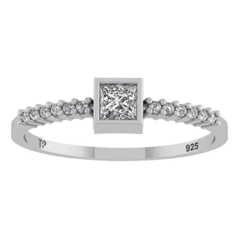 Anel Solitário York Zirconia Pura Prata 925 - Exclusivo 28