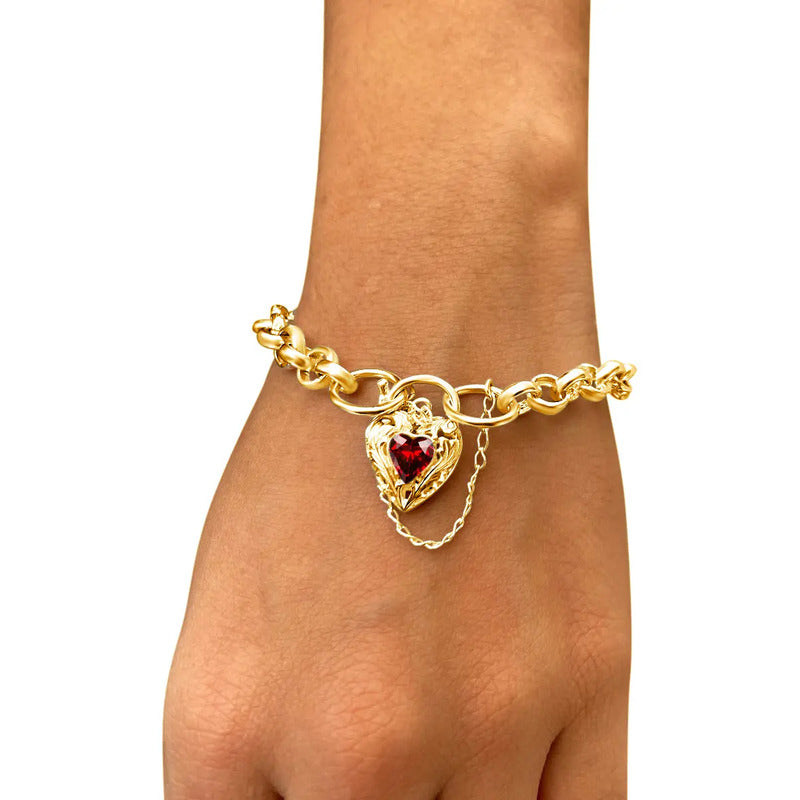 Pulseira Prata 925 Dourada 18k Elo Português - Exclusiva