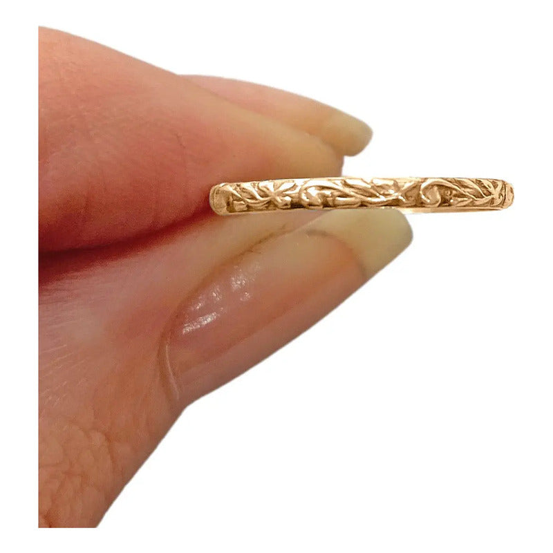 3 Aneis Fio Arabesco Aliancinha Prata 925 Dourada  Ouro 18k