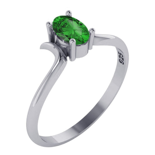 925 Silver Roma Emerald Ring - Exclusive - Buy Jewelry Direct From The Factory And Save Money
