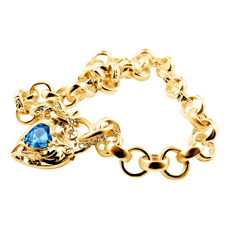 Pulseira Prata 925 Dourada 18k Elo Português - Exclusiva