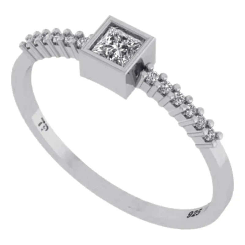 Anel Solitário York Zirconia Pura Prata 925 - Exclusivo 28