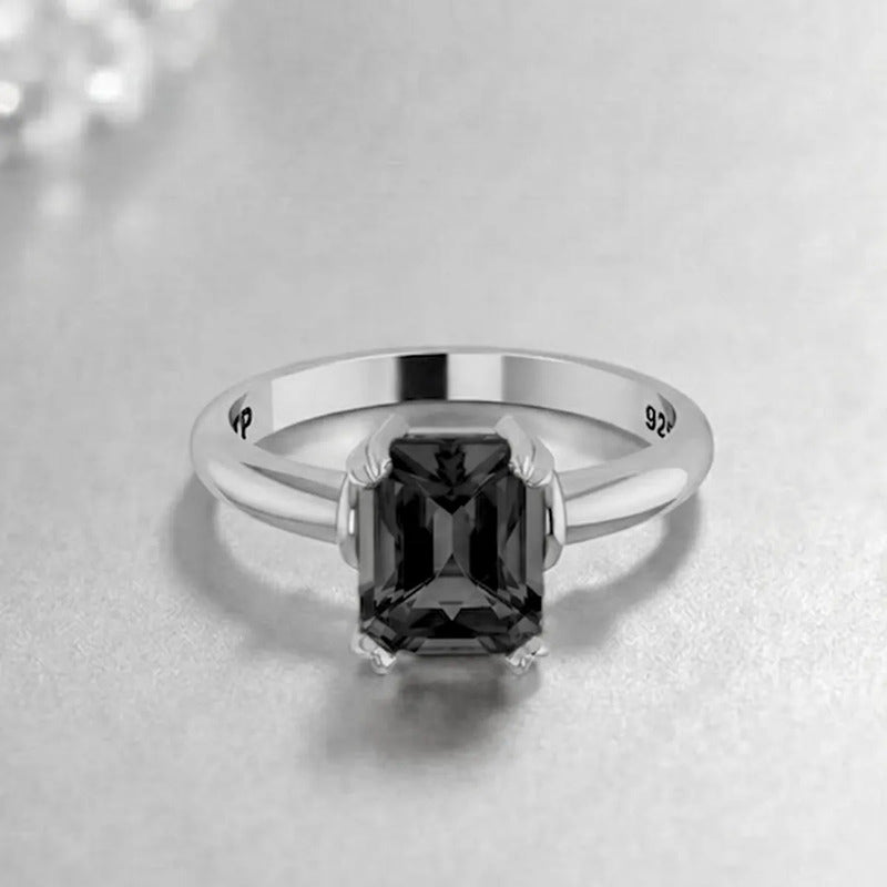 Anel Black Onix Natural Prata 925 Vintage- Exclusivo