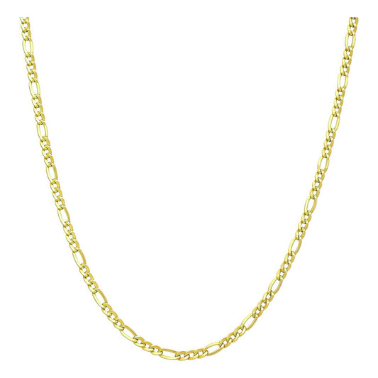 Corrente Prata 925 Dourada 18k 3x1 Fina 2.5mm Masculina 45cm