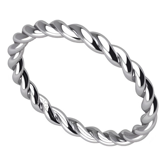 Twisted 925 Silver Ring - With Warranty Certificate - Buy Jewelry Direct From The Factory And Save Money