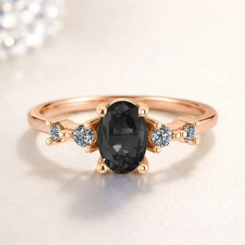 Anel Formatura Feminino Prata 925 Dourada 18k + Capelo Onix 12-13