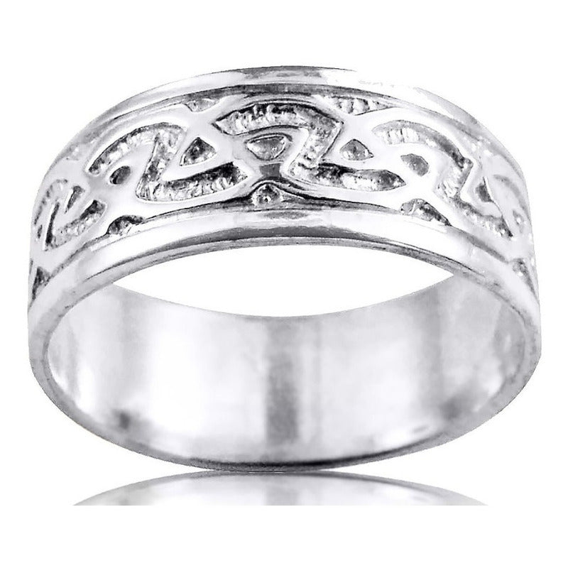 Anel Pura Prata 925 Masculino Infinito Celta - Exclusivo