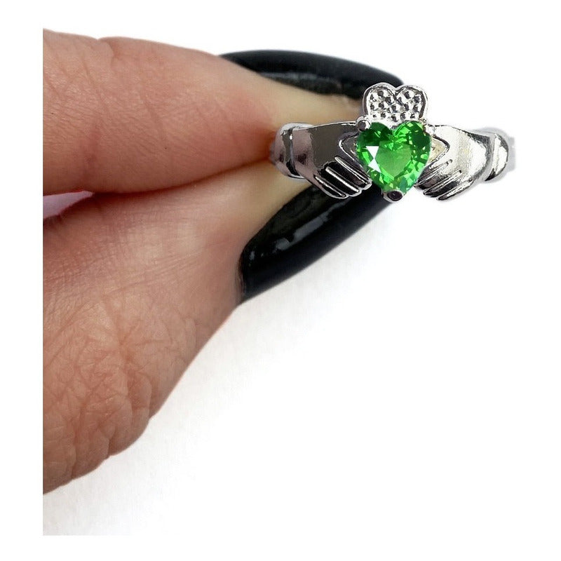 925 Silver Claddagh Emerald Ring - Exclusive - Buy Jewelry Direct From The Factory And Save Money