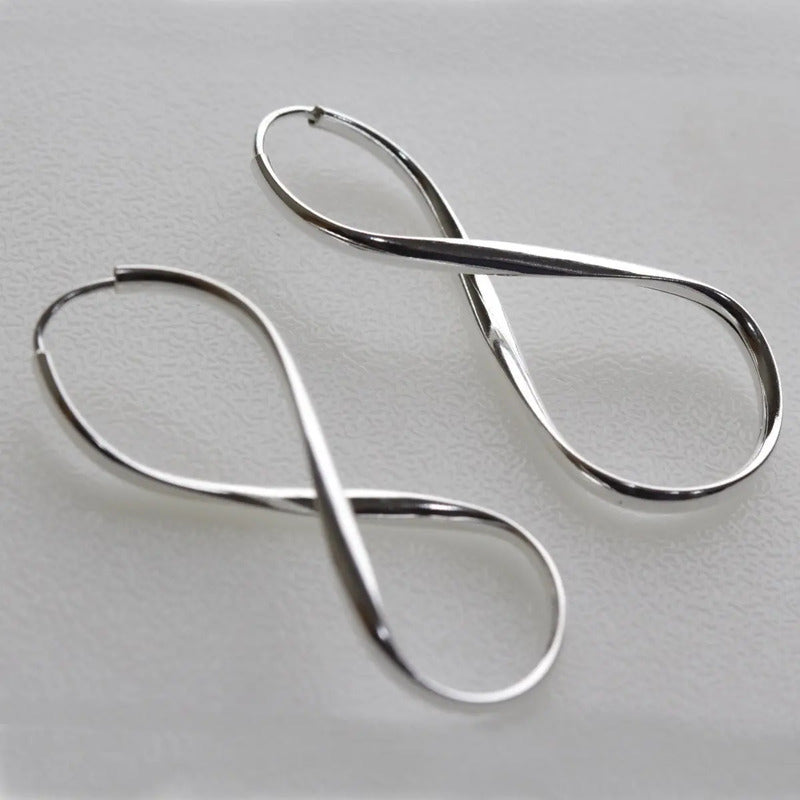 Argola Brinco Pequena Infinito Prata 925 - 3,8cm Feminina Prata