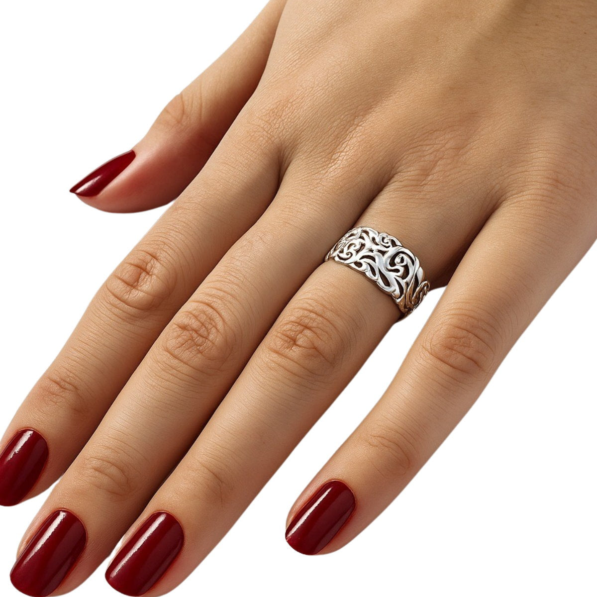 Anel Bombê Filigrana Prata 925 - Exclusivo