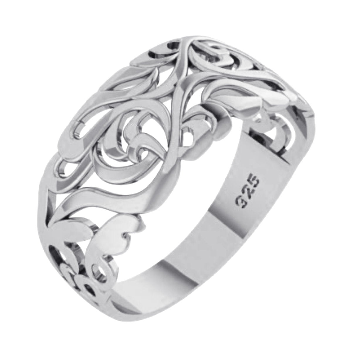 Anel Bombê Filigrana Prata 925 - Exclusivo